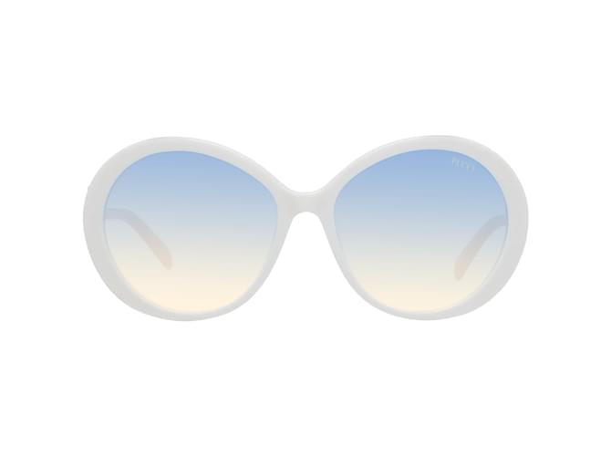 Emilio Pucci Nuovi Occhiali da Sole Donna mod. EP0164 5825P 58-17-140 MM Bianco Acetato  ref.816983