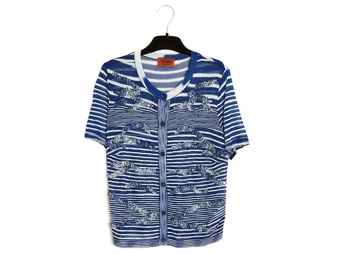 Missoni BLAUER CARDIGAN INTARSIE IN36