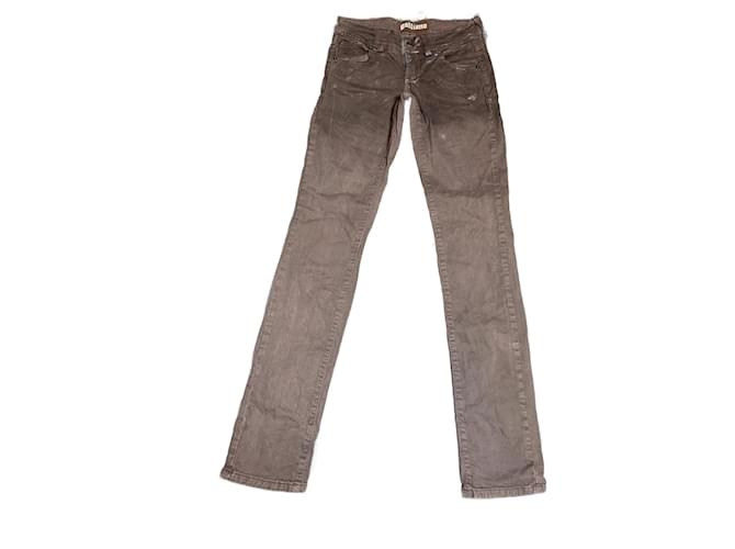 Galliano jeans Coton Marron Argenté  ref.817356