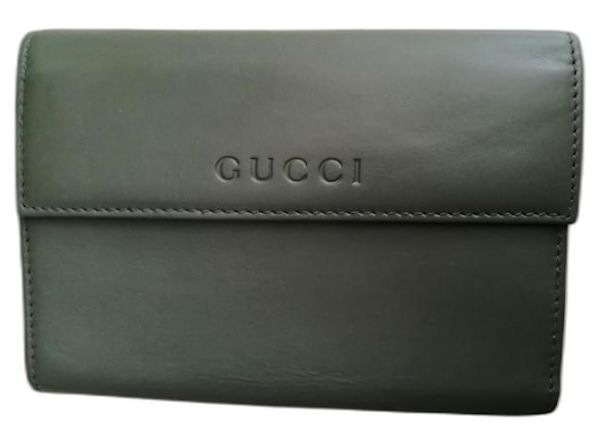 Gucci Wallets Khaki Leather  ref.817357
