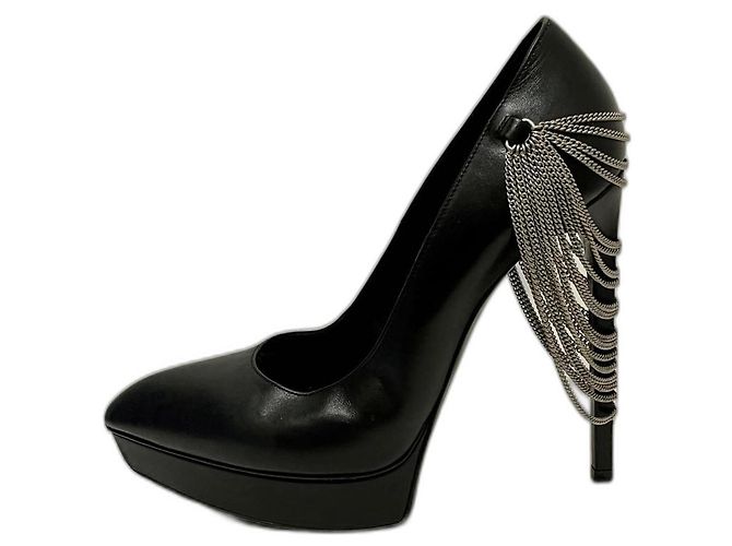 Janice Chain heel by Saint Laurent Black