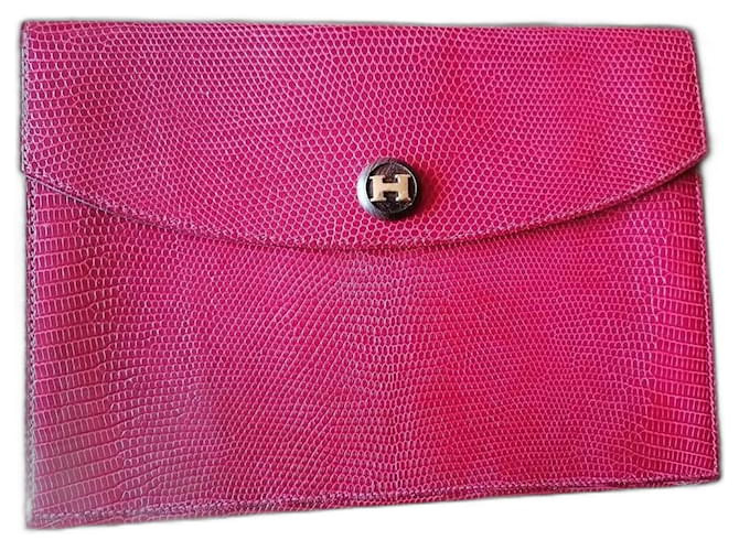 Rio Hermès Clutch bags Red Exotic leather  ref.817508