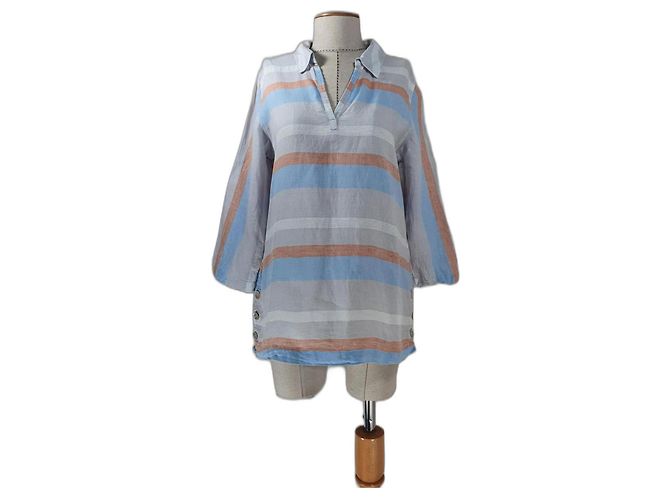 Cynthia Rowley Blusa a righe in lino