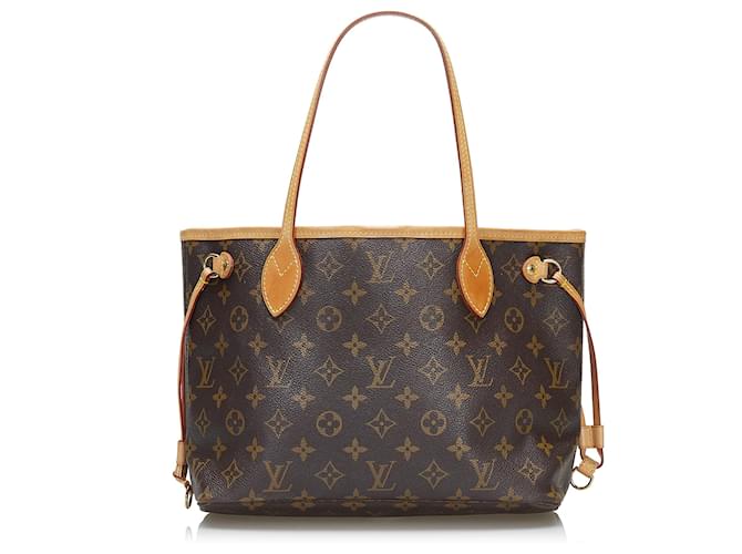 Louis Vuitton Brown Monogram Neverfull PM Toile Marron  ref.817786