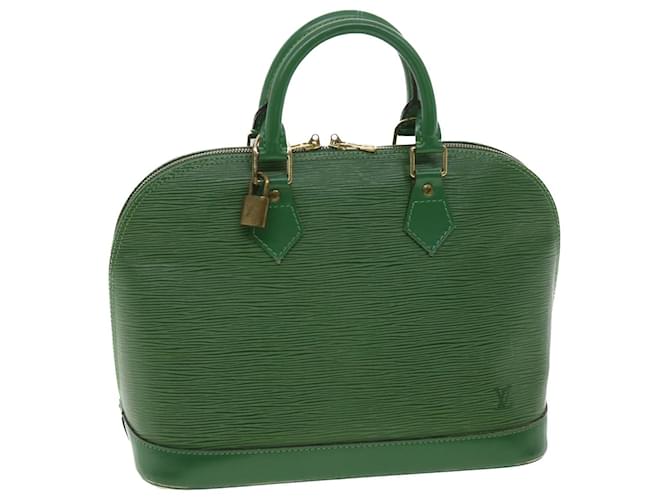 Louis Vuitton Alma Verde Couro  ref.818103