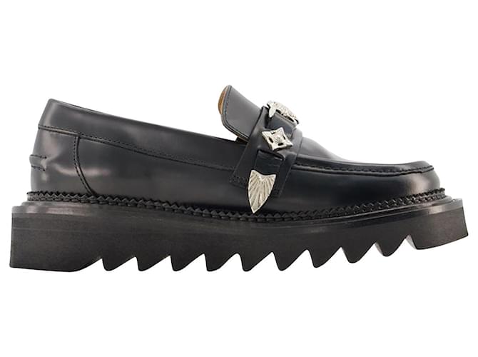 Aj1243 Loafers - Toga Pulla - Black - Polido Leather  ref.818134
