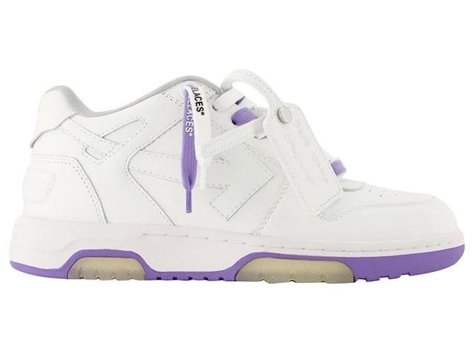 Off White Sneakers Out Of Office - Bianco sporco - Bianco/Viola - Pelle Porpora  ref.818143