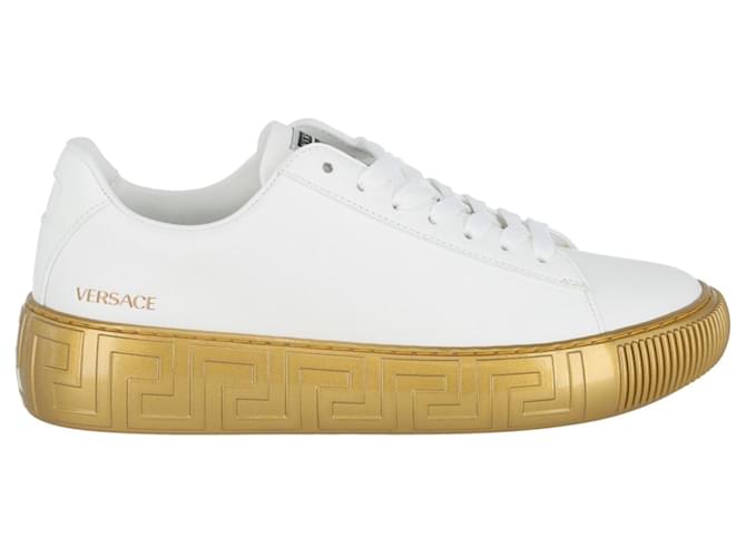 Sneakers La Greca di Versace Metallico  ref.818202