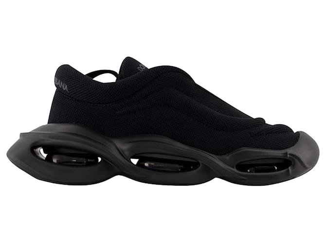 Sneakers Wave Stringate - Dolce & Gabbana - Nero - Poliestere  ref.818268