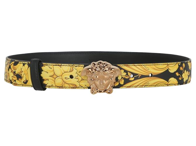 VERSACE Embellished leather belt