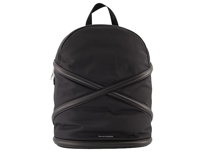 Backpack - Alexander Mcqueen - Black - Leather Pony-style calfskin  ref.818394