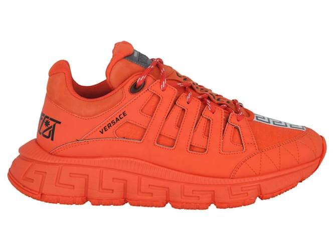Sneakers basse Trigreca di Versace Arancione  ref.818455