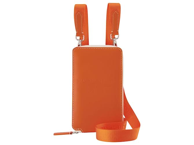 Autre Marque Neck Pouch - Maison Kitsuné - Orange - Leather  ref.818631