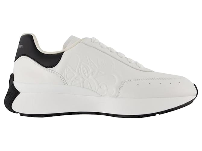Oversized Sneakers - Alexander Mcqueen - White/Black - Leather  ref.818729