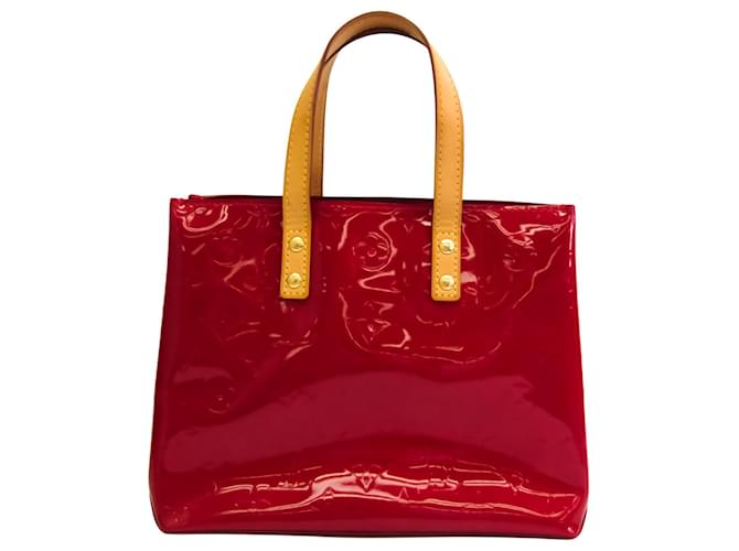 Louis Vuitton Reade Rosso Pelle verniciata  ref.818844