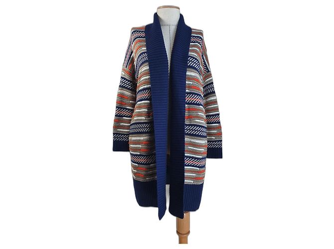Cardigan Diane Von Furstenberg en soie et laine mérinos Multicolore