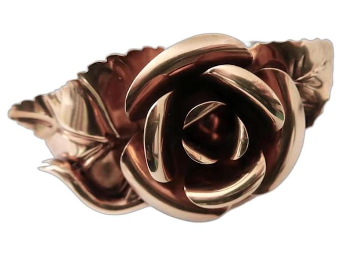 Prada Fall 2016 Rose Bangle Bracelet Golden Metal Plastic  ref.819200