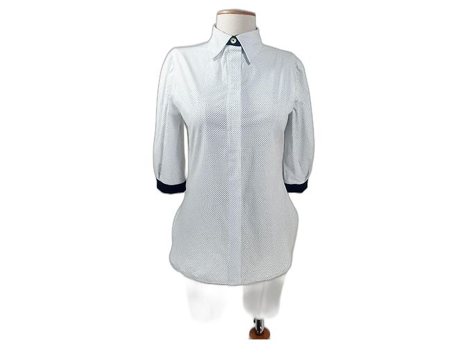 Camisa de bolinhas branca de algodão Ba&Sh Branco