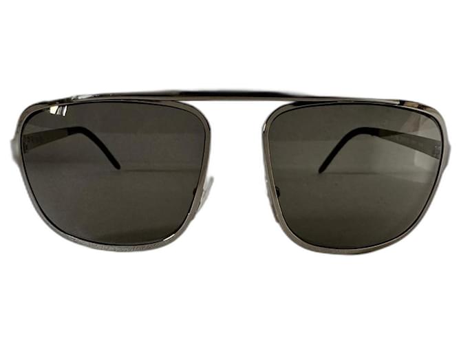 Yves Saint Laurent Óculos de sol vintage de metal prateado Hardware prateado  ref.819266