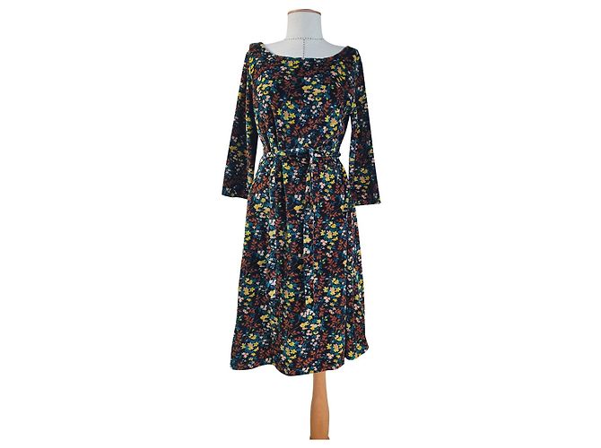 Autre Marque King Louie Samtkleid XL Mehrfarben