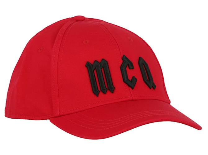 Autre Marque Berretto da baseball con logo McQ Alexander McQueen Rosso Cotone  ref.819741