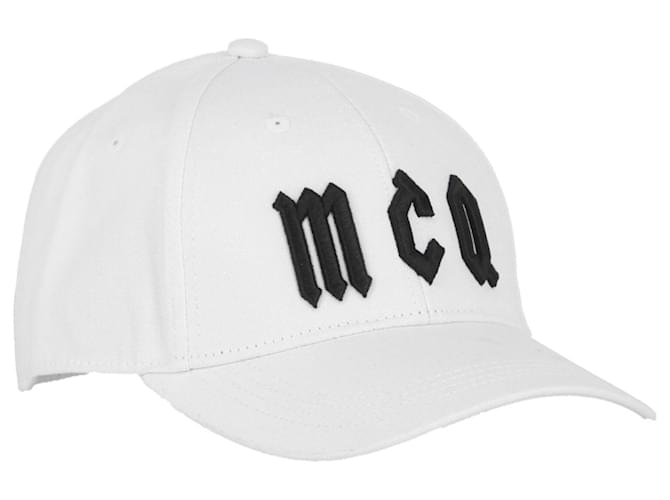 Autre Marque McQ Alexander McQueen Logo-Baseballmütze Weiß Baumwolle  ref.819899