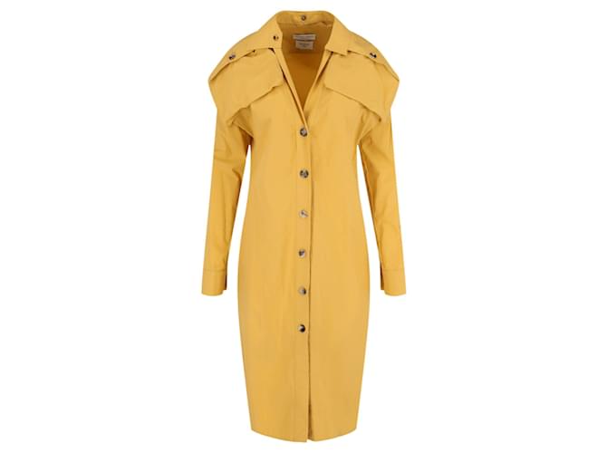 Bottega Veneta Shirt Dress Yellow Cotton  ref.820012