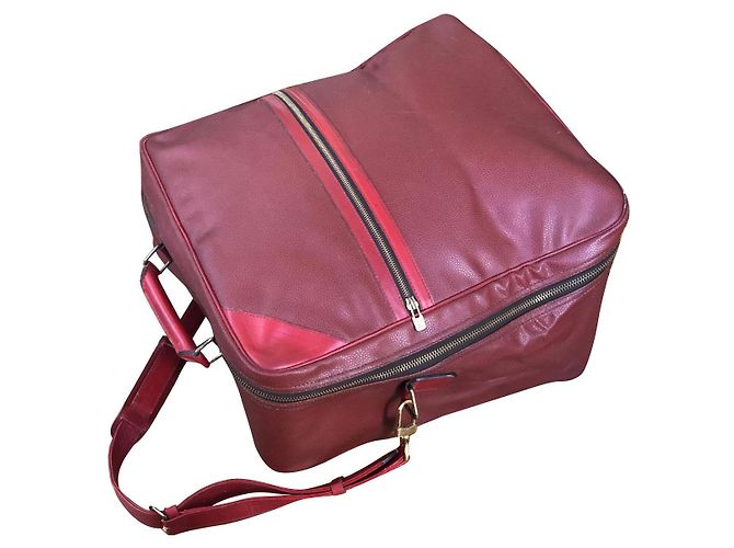 Louis Vuitton American's Cup Red Rubber Suitcase