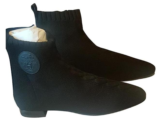 Hermès Hermes Duo Ankle Boots Black  ref.820092