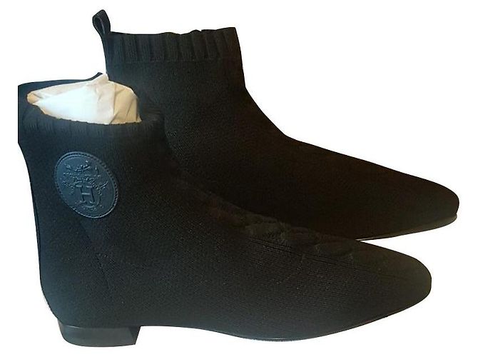 Botines Hermès Dúo Negro