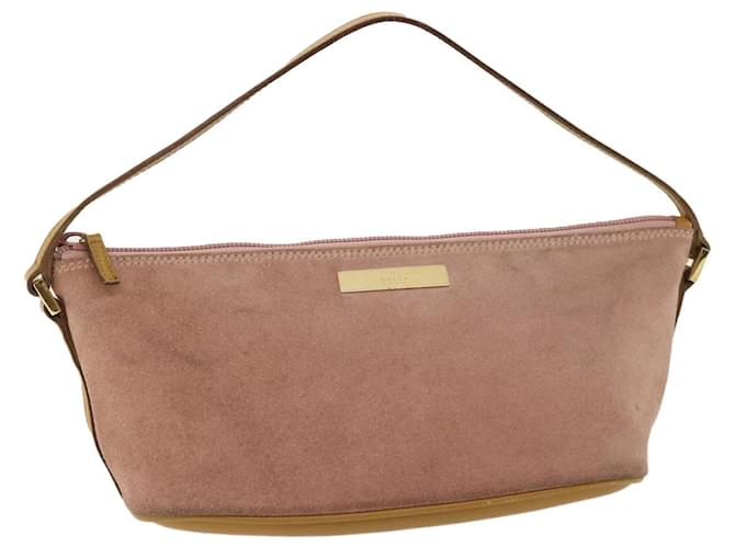 GUCCI Accessory Pouch Suede Pink 1103 auth 36497  ref.820104