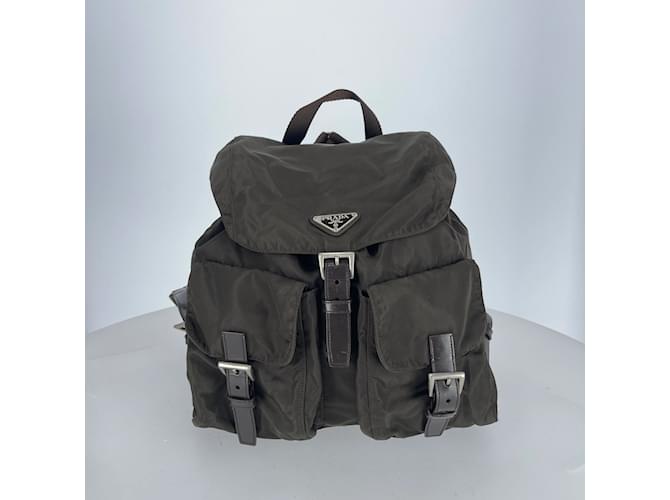 Green Large Nylon Prada Backpack  ref.820129