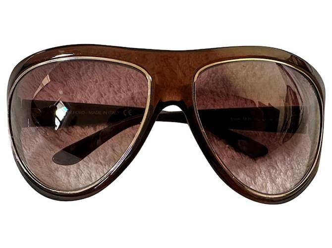 Tom Ford Óculos de sol marrom Angus em acetato  ref.820143