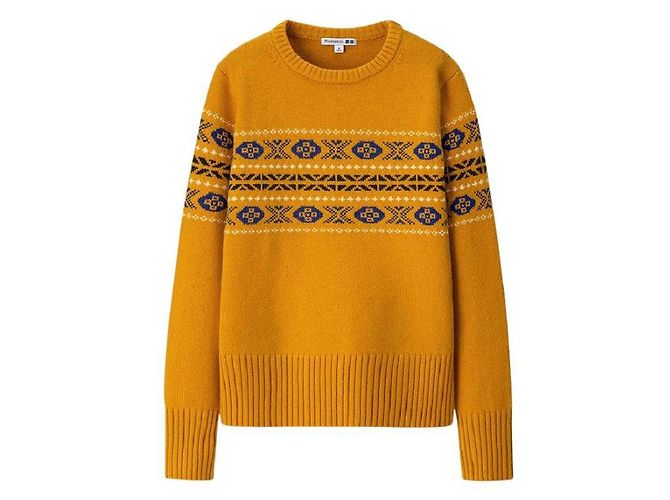JW Anderson x Uniqlo Pullover Gelb Wolle Nylon M