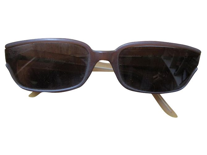 Paco Rabanne Two-tone acetate sunglasses frame. Beige