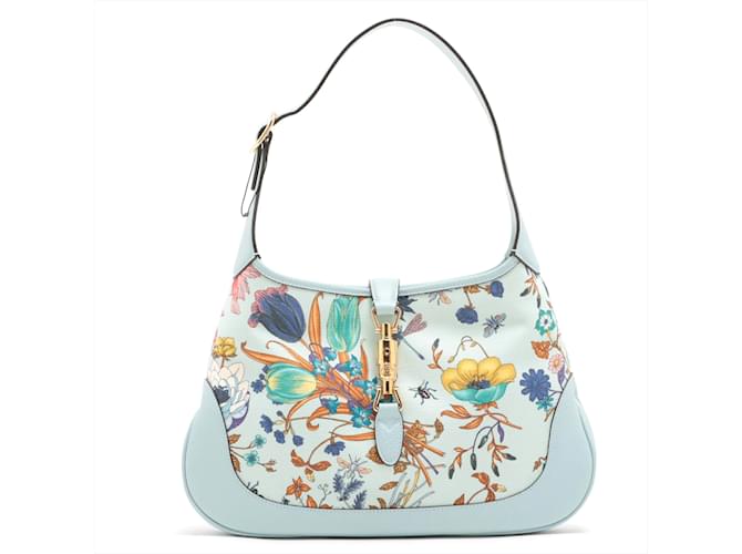 Gucci New Jackie Flora in Azure limited edition Blue Cloth  ref.820247