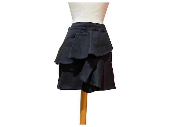 Falda corta negra de algodón Isabel Marant Etoile Negro