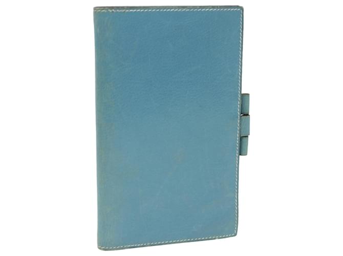 Hermès HERMES agenda Day Planner Cover Leather Blue Auth fm2077  ref.820357