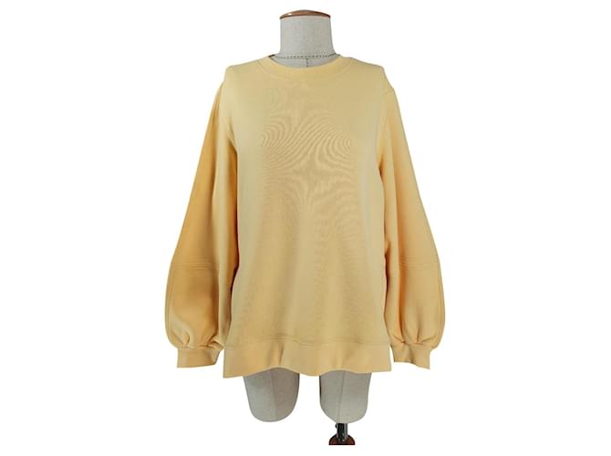 Ganni Knitwear Yellow Cotton Polyester  ref.820844