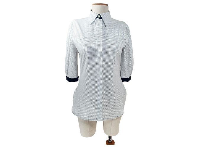 Camicia a pois Ba&Sh Bianca in Cotone Bianco