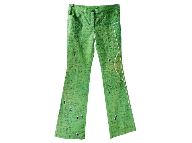 Akris Punto Hose aus grüner Baumwolle