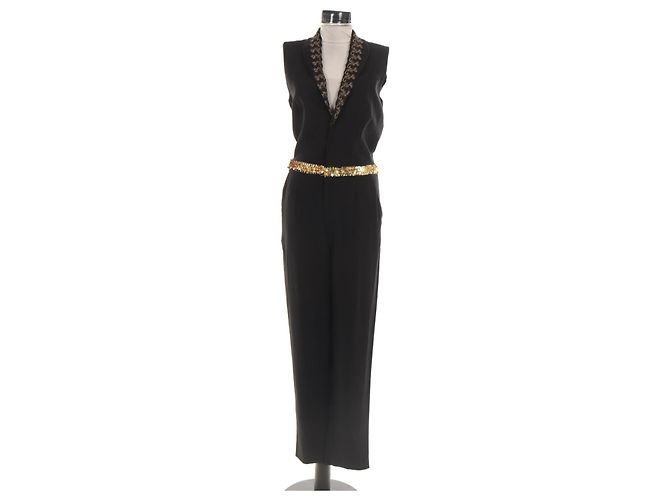Tuta Diane Von Furstenberg Nera in Seta Nero