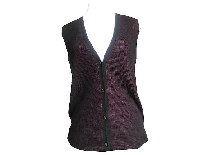 Dior Weste ärmellos aus Kaschmir und Seide schwarz violett Lila