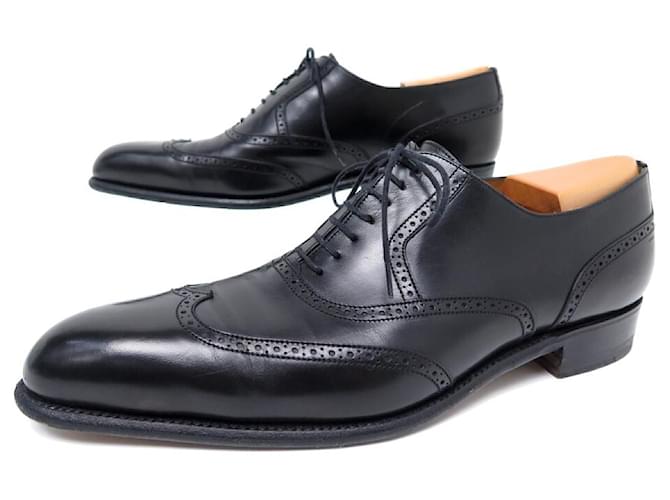 SAPATOS JM WESTON 528 RICHELIEU BOUT FLORAL 10.5D 44.5 Sapatos de couro preto  ref.821018