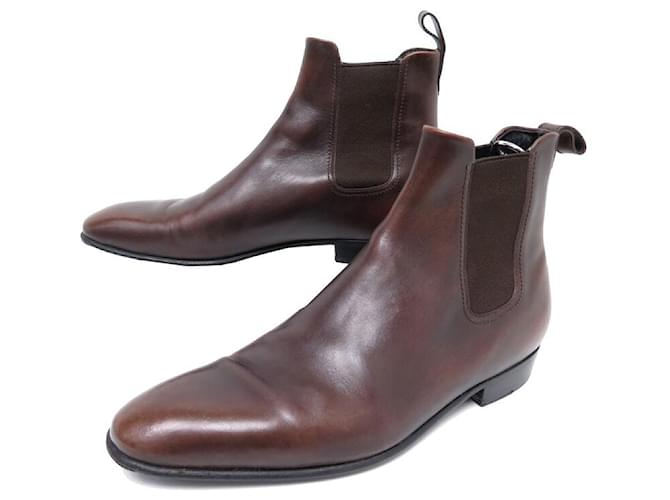 JM WESTON BOOTS CHELSEA LE CAMBRE BOOTS 431 10.5D 44.5 sapatos de couro Marrom  ref.821023