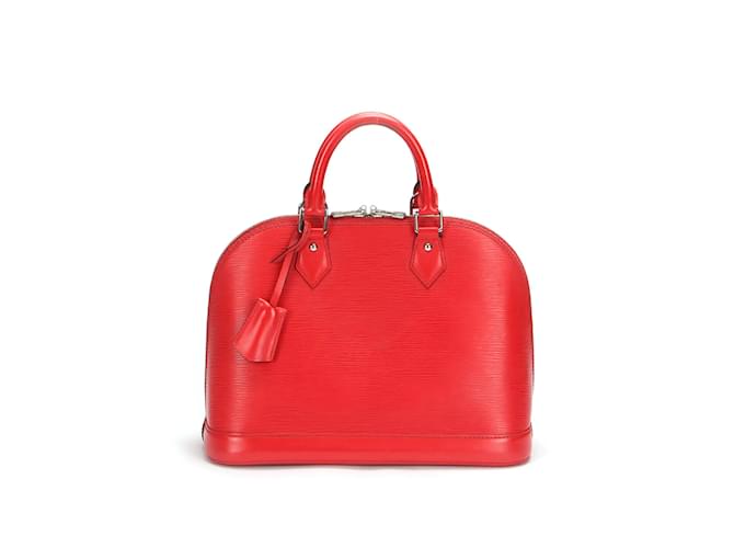Louis Vuitton Epi Alma PM Red Leather Pony-style calfskin  ref.821129