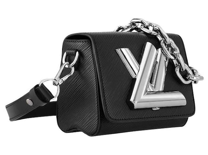 Louis Vuitton LV Twist Lock XL Negro Cuero  ref.821165