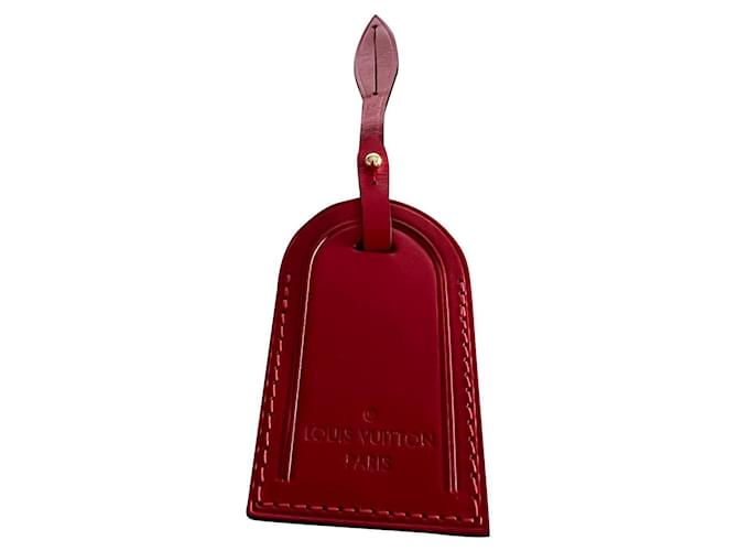 Louis Vuitton label holder Dark red Leather  ref.821192