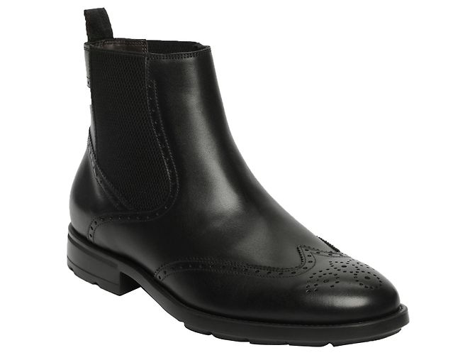 A. Testoni Testoni classic light male black booties