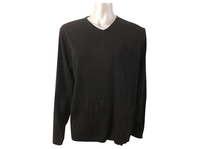 Autre Marque Maglione Lucia T Nero con Paillettes 